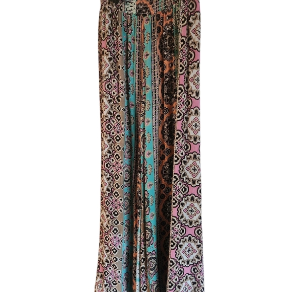 NWT, Bohemian Multicolor Wide-Leg Pants, Sz L - Picture 5 of 6